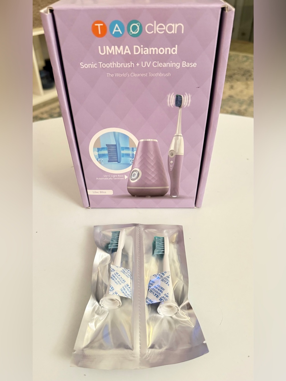 TAO Clean UMMA Diamond Sonic Toothbrush with UV Cleaning Base - BOX UNOPENED